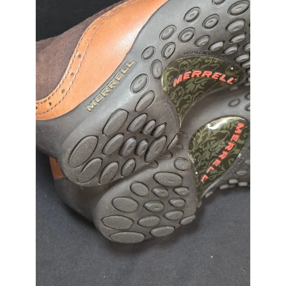 Merrell Plaza‎ Bandeau Espresso Brown Suede Leather Mary Jane Flats Womens 8.5
